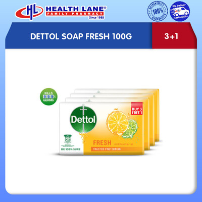 DETTOL SABUN FRESH 100GX3+1